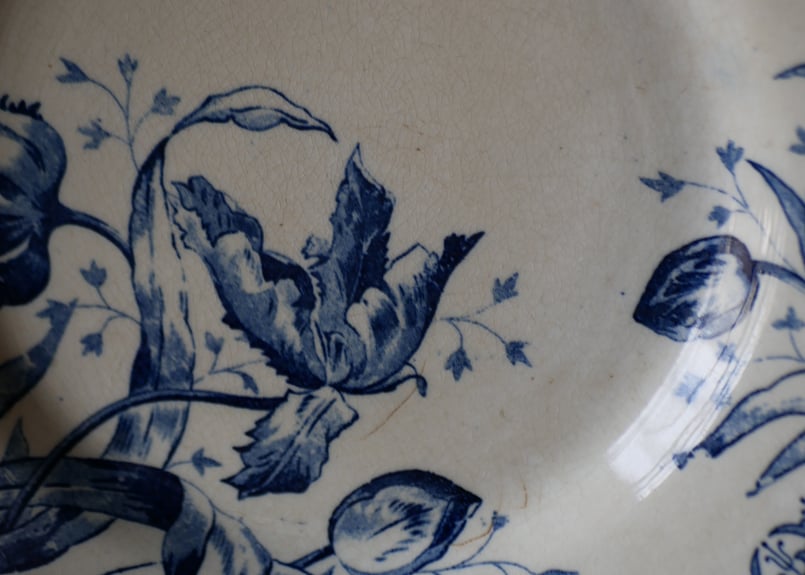 no.2 平皿 チューリップ GIEN ジアン フランスアンティーク