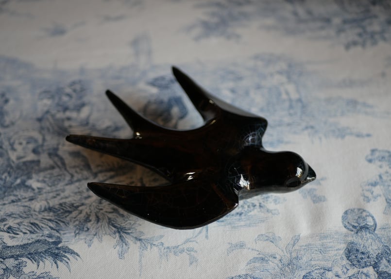 陶器のつばめ 壁飾り フランスアンティーク アンティークデコ フランス