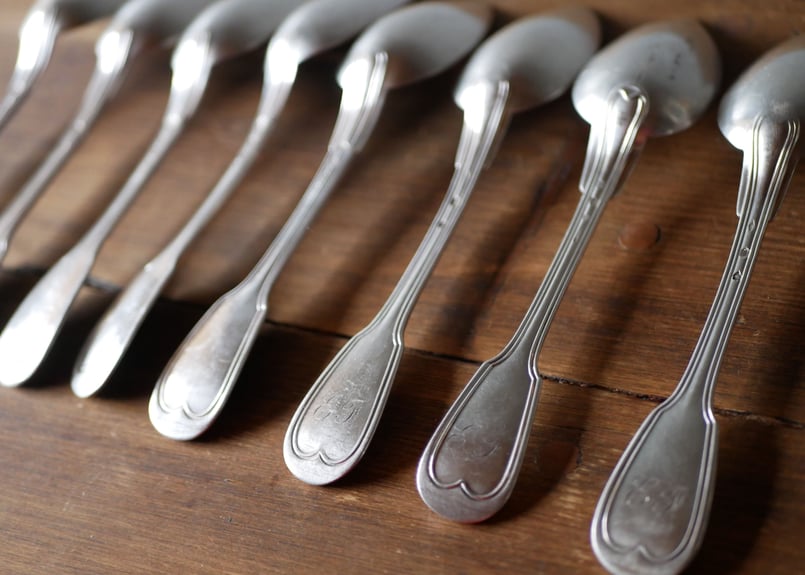 在庫→1 CHRISTOFLE クリストフル シルバースプーン モノグラム