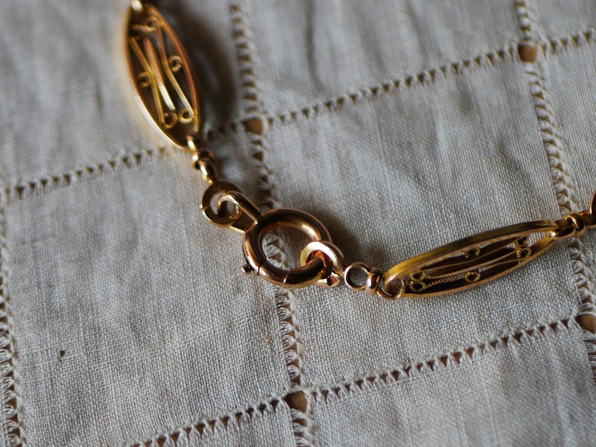 FB-07】フィリグリー K18 アンティークブレスレット アンティーク