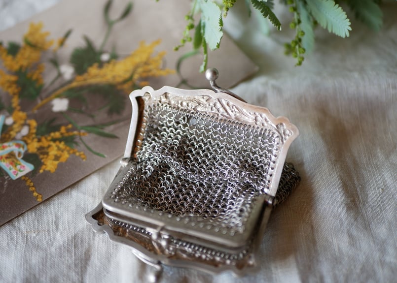 ミモザ シャトレーン コインパース メッシュパース フランス