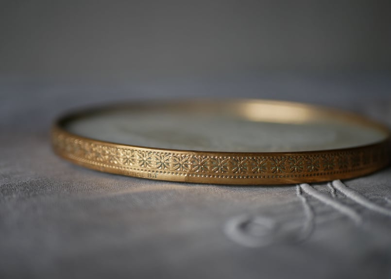 アンティークレース ガラストレイ フランスアンティーク ブロカントの