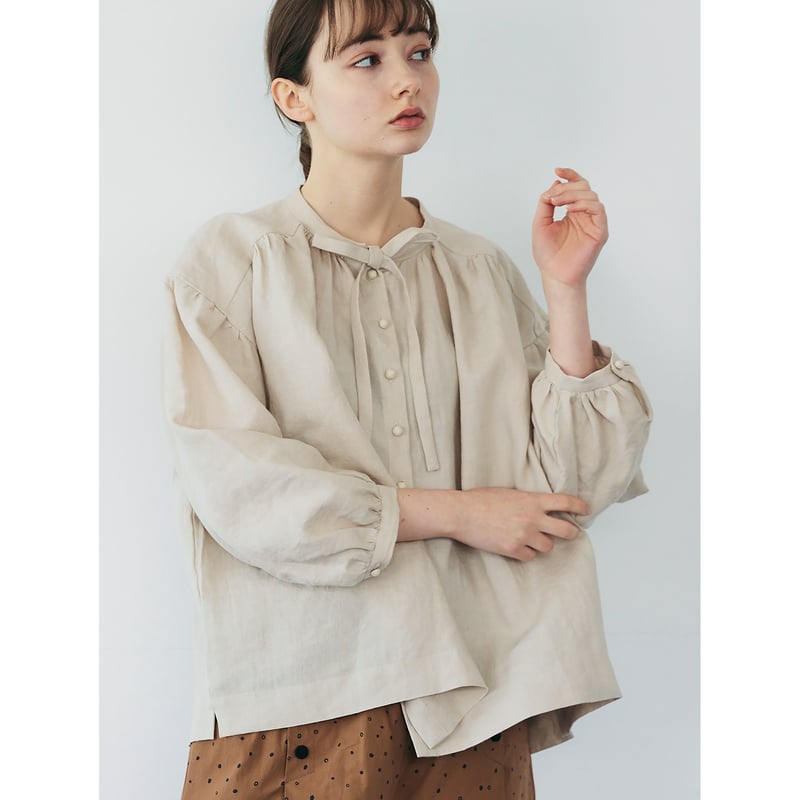 scyeギャザーブラウス Scyeブラックギャザーブラウスシャツ サイズ38