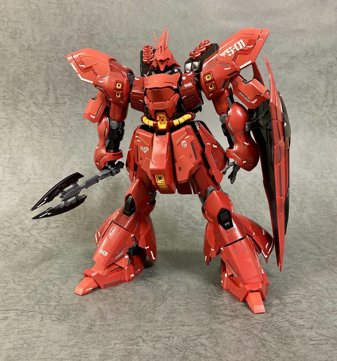 ジャンク]MG 1/100 サザビーVer.Ka 素組み、デカール貼り、パーツ欠品