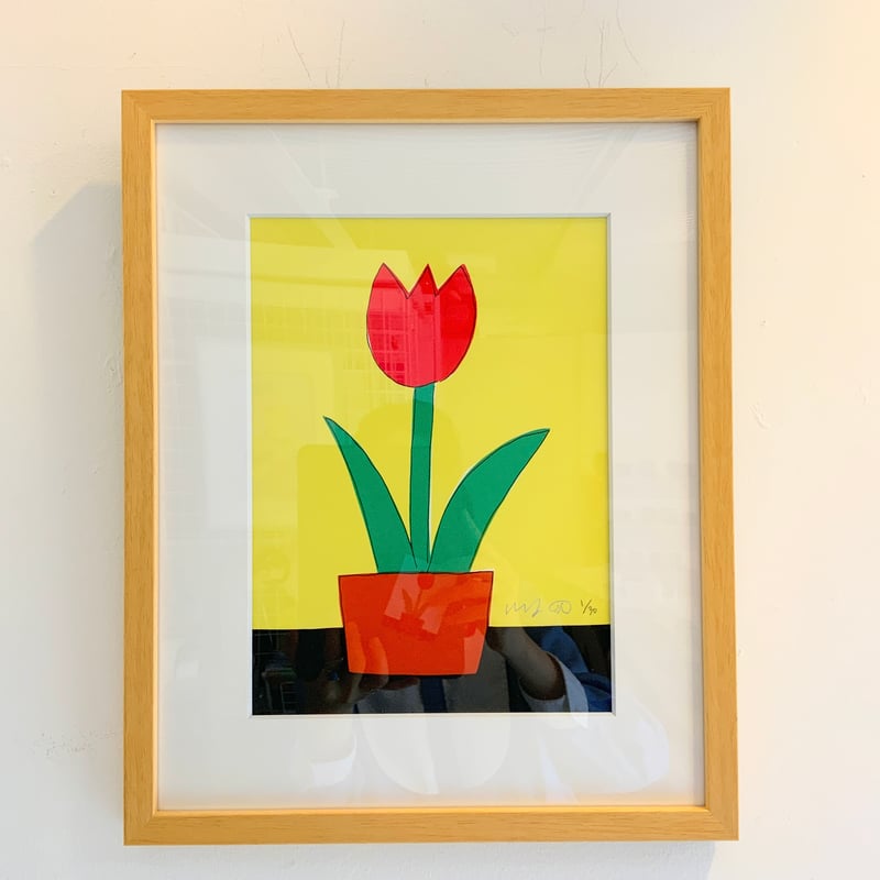 安西水丸「チューリップ（黄色） S（2024）」mizumaru anzai | SPACE