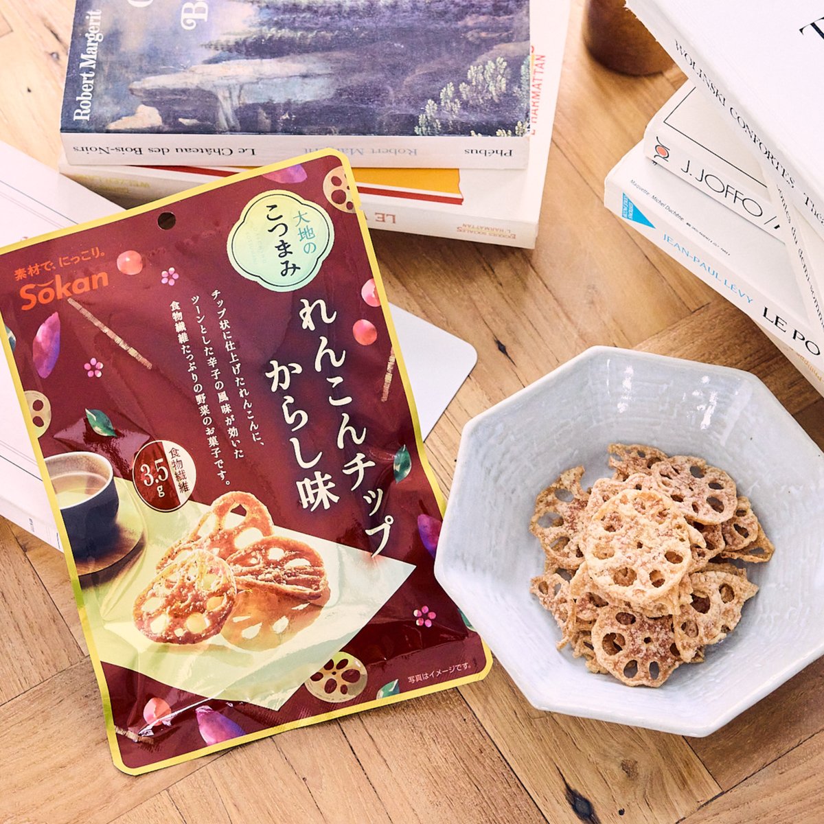 大地のこつまみ れんこんチップからし味 42g×10入 | 【公式】壮関 素材