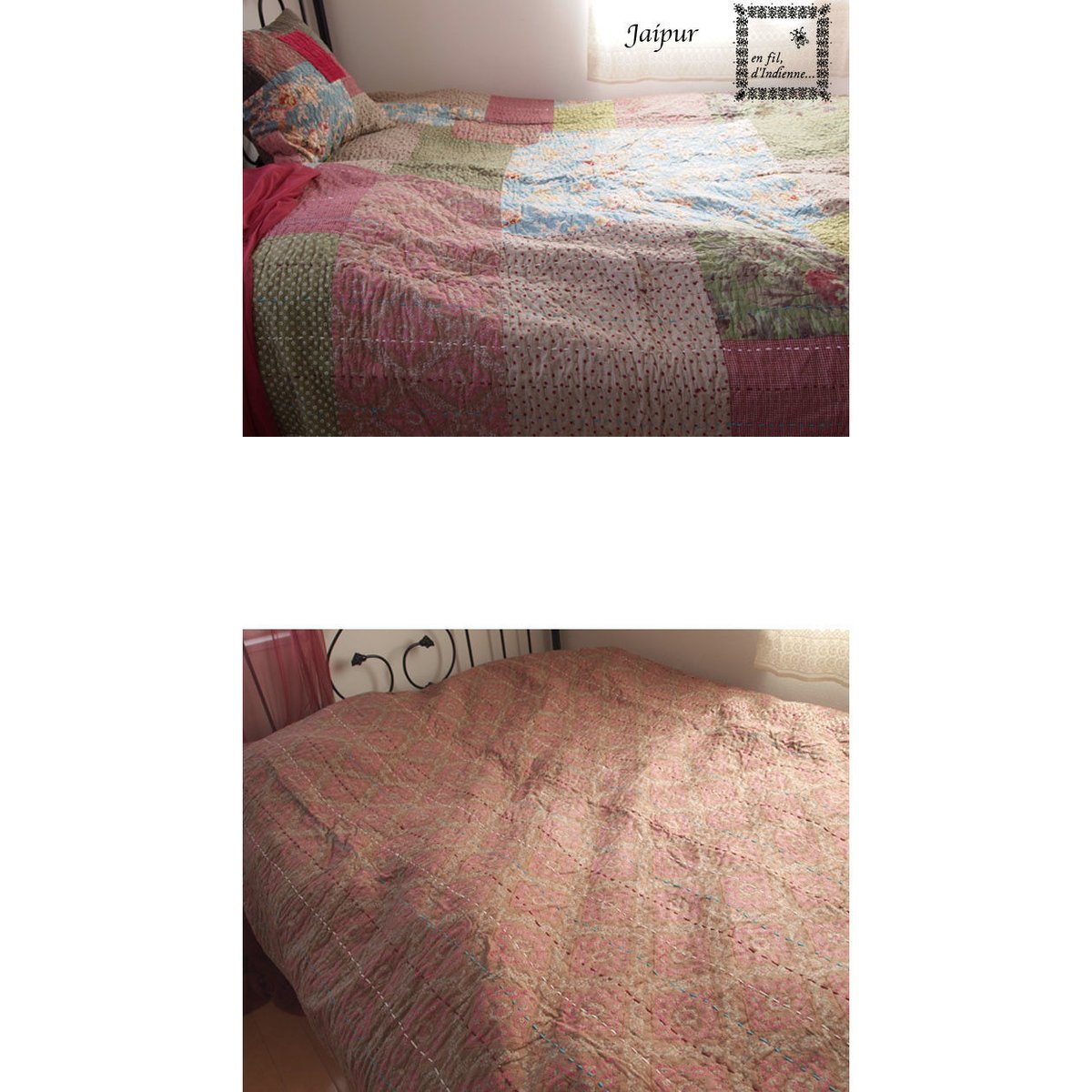 en fil d'Indienne オンフィルダンディエンヌ マルチキルトカバー