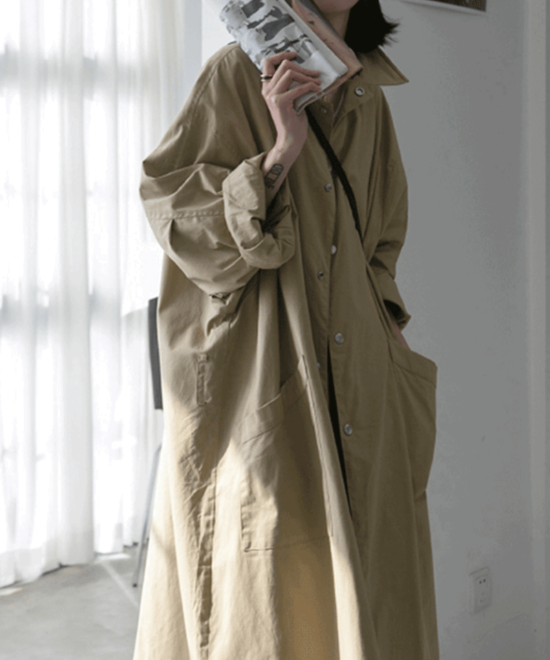 予約販売】 オーバーサイズ ステンカラーコート | KISHIKA