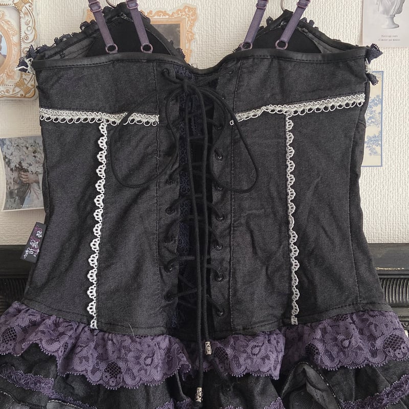 OZZ ANGELO 薔薇刺繍ジャンパースカート | anonymous