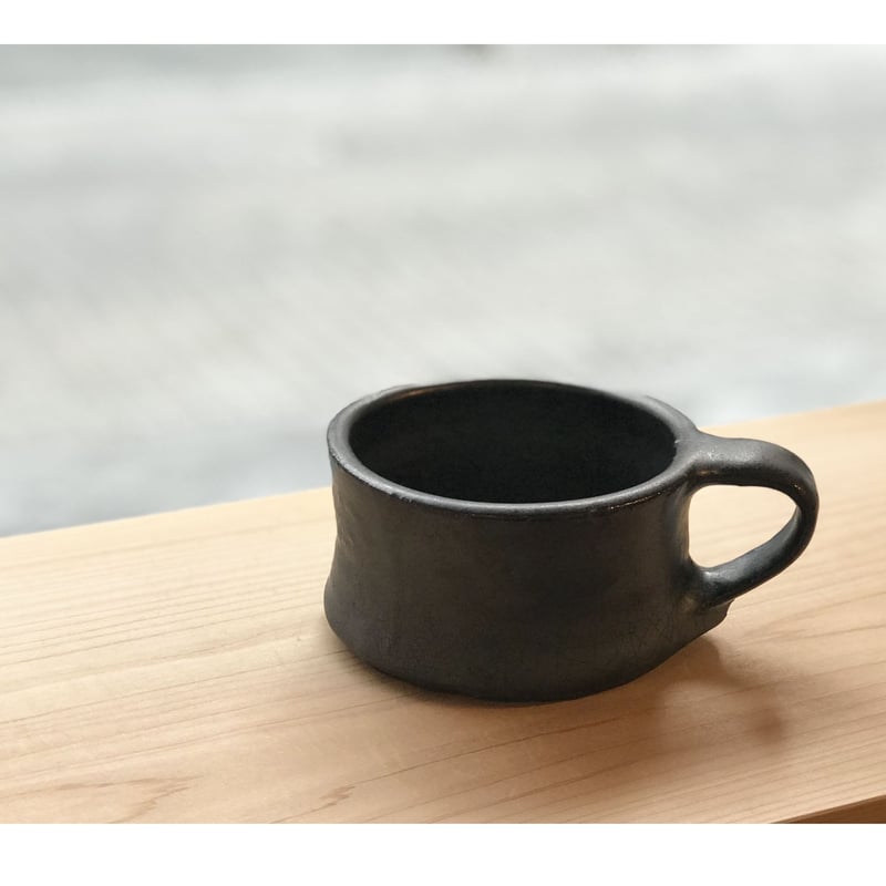 沖縄 やちむん 大嶺實清 大嶺工房 黒釉カップ 陶器 ソーサー別売