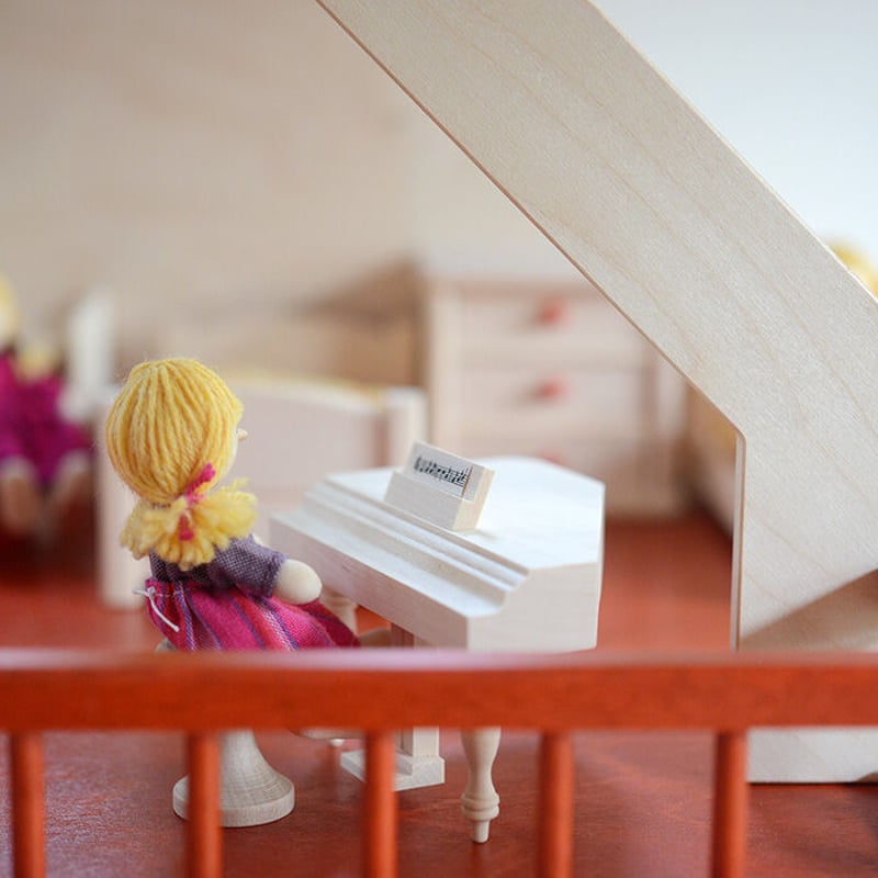ドールハウス/家具】〈3才-〉ピアノ(白木) | TOYS&GIFT MOMO