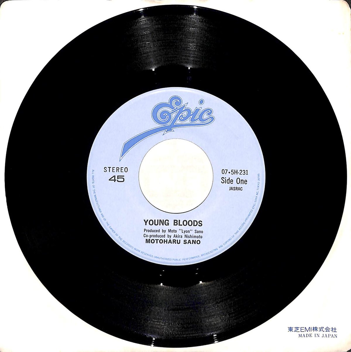 佐野元春 with The Heartland / Young Bloods［※日本盤 品番: