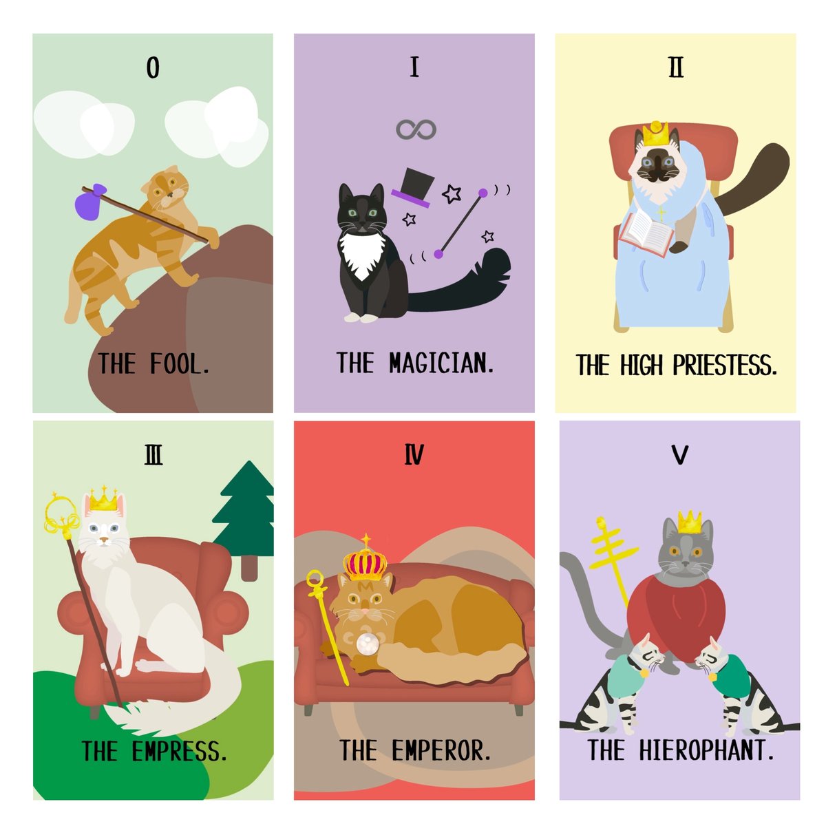 NyanCle tarot 大アルカナ22枚セット | NyanCon.Shop