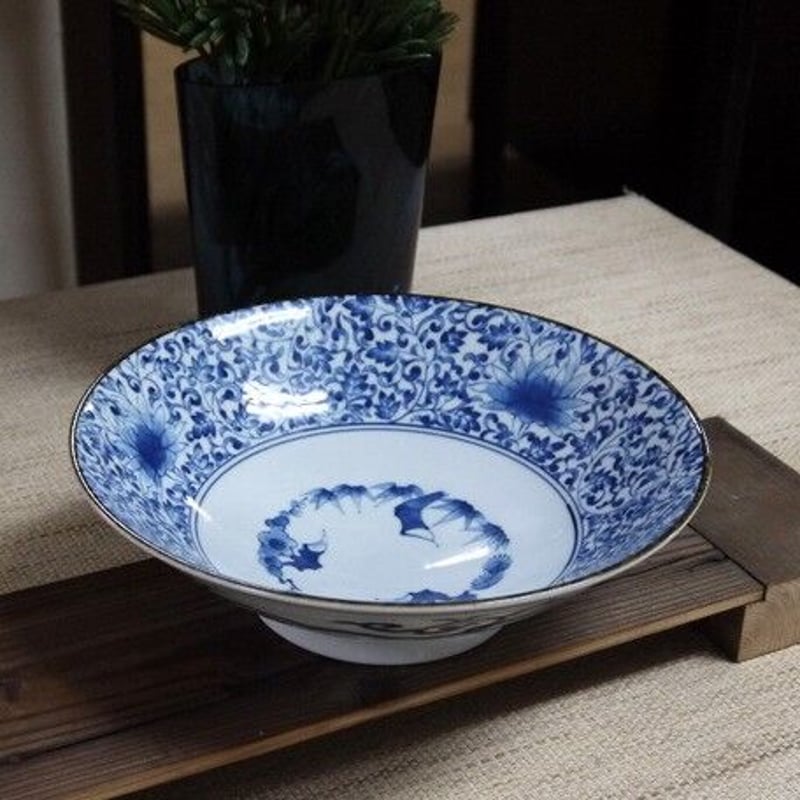 再入荷】古伊万里唐草大鉢 美濃焼 25.5x7.5cm 商品番号：bl-60718 | Mi