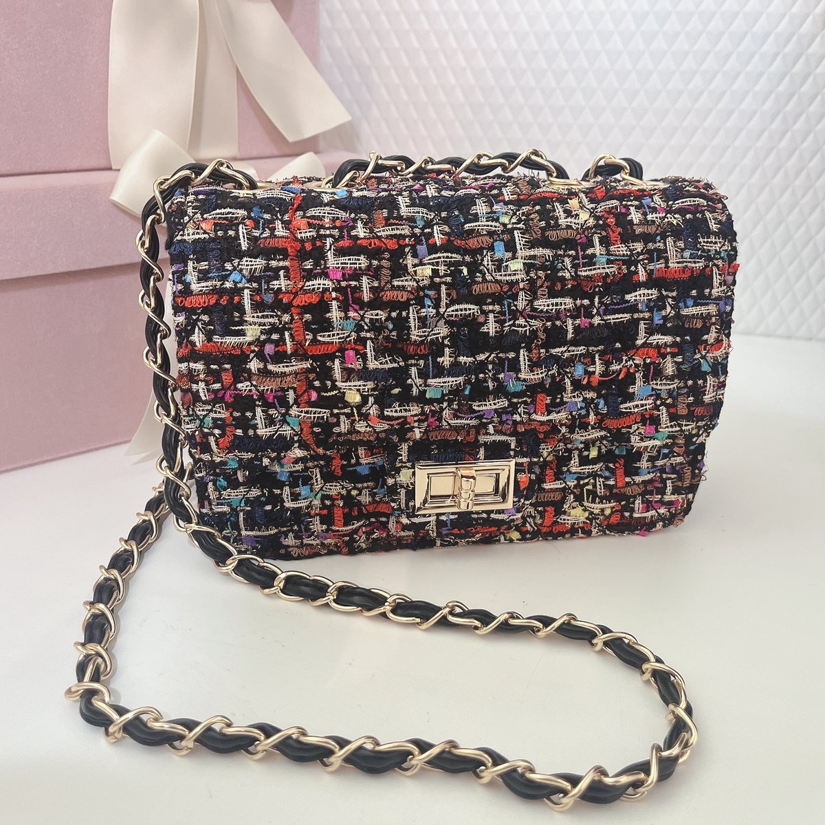 ツイードチェーンショルダーバッグ | Minayo Select