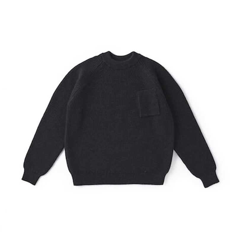 OLD JOE(オールドジョー) -ALPAKA CREW-NECK SWEATER(BLAC