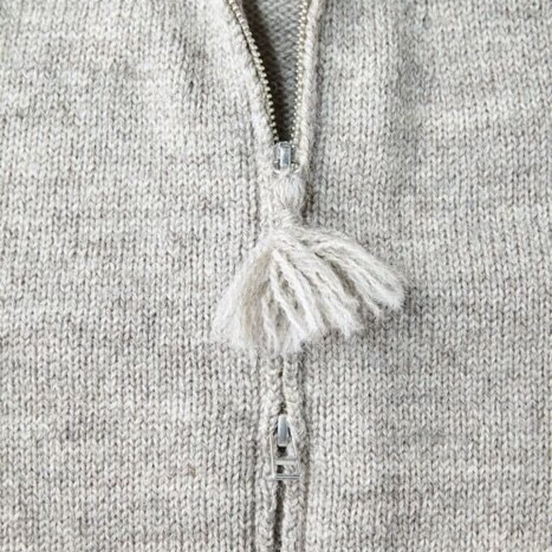 OLD JOE(オールドジョー) -TWEEDY YARN ZIP SWEATER(MINK)