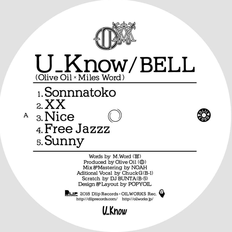 U_Know (OLIVE OIL × MILES WORD) / BELL [LP] | D