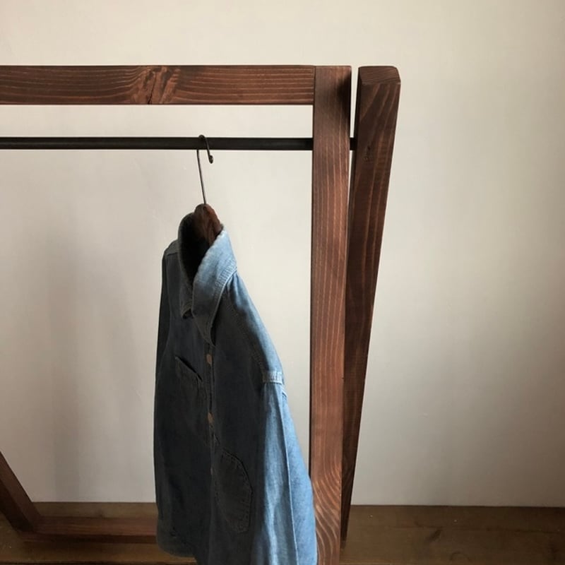 数量限定 FDG 木製 アイアン ハンガーラック 折りたたみ 収納 家具