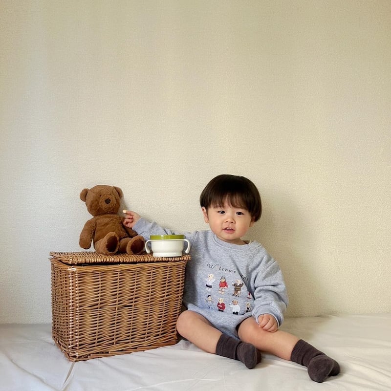 welcome teddyロンパース(2439) | こどもふく🧸mocokids