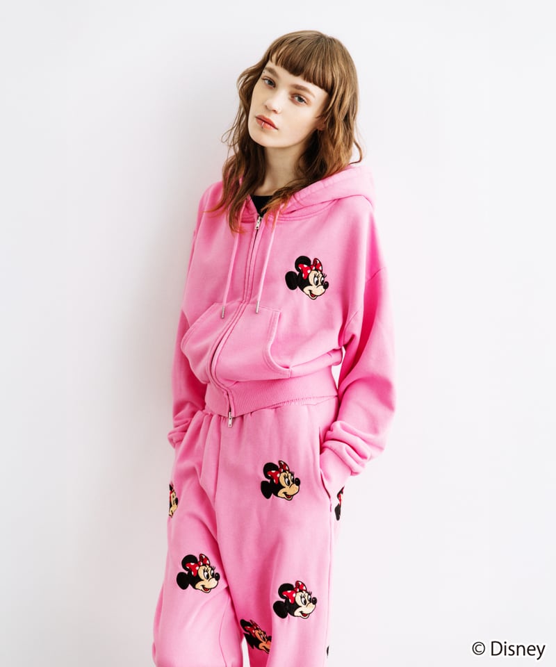 Disney / EMBROIDERY ZIP HOODIE(ミニー)【WCJ-TD-044P