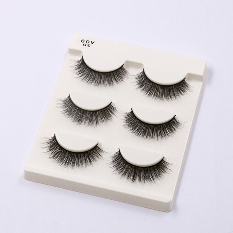 つけまつ毛 クロスタイプ 黒 フェイクミンク 3D ブラック ぱっちり