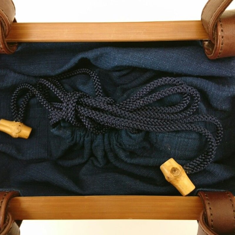 バッグ」駿河竹千筋細工 皮紐 | minori-frontier