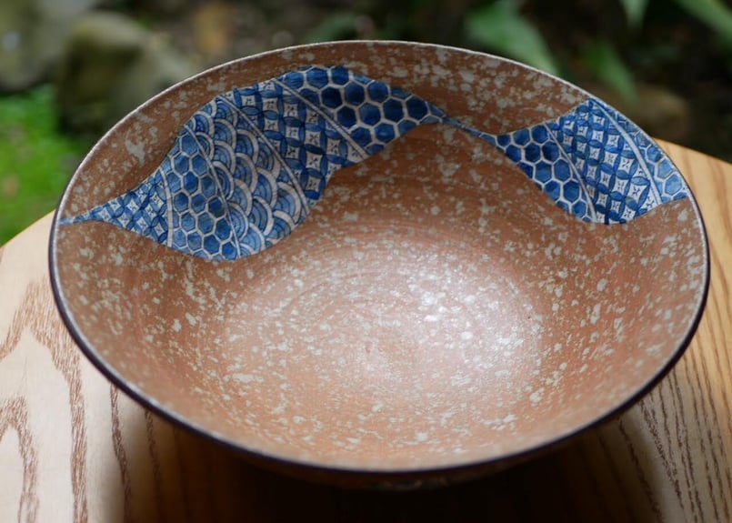 焼締め小紋九寸鉢 | 【公式オンラインショップ】京のやきもの わくわく