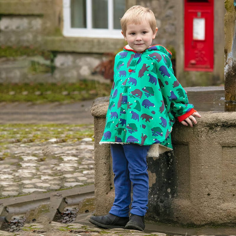 Piccalilly キッズ ポンチョ マウンテンベア 86-110cm | Neutral