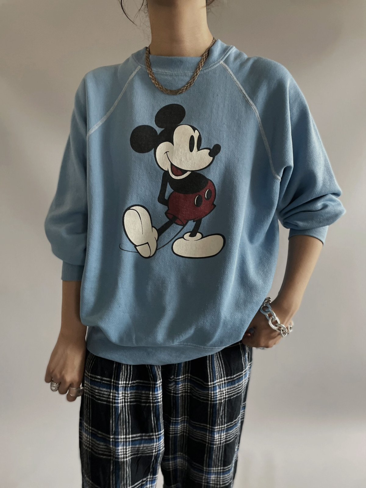 USED】 Disney Mickey Sweat Top Top/ 231014-014