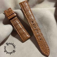 cro-1832 クロコダイル 腕時計ベルトライトブラウン ラグ幅18mm cro