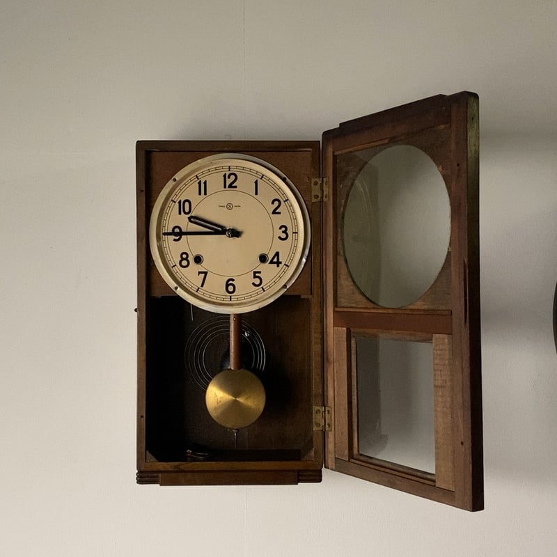 SEIKOSHA 精工舎 セイコー社 古い柱時計 木製 / 真鍮 振り子時計