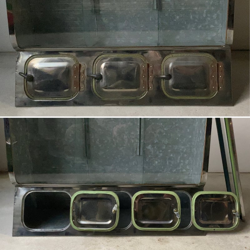 アンティーク ショーケース 昭和初期 駄菓子 乾物 用 ガラスケース 3層