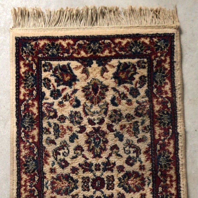 KAUKAS ヴィンテージ ラグ オールドマット ベルギー製 小さめ絨毯 約