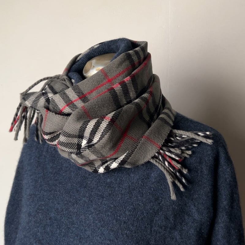 BURBERRYS バーバリーズ LAMBSWOOL 100% ラムウール マフラー グレー