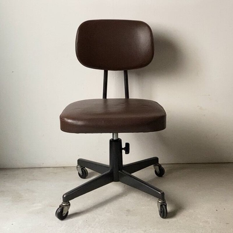オールド コクヨ 焦茶の事務椅子 ヴィンテージオフィスチェア