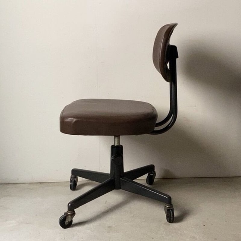 オールド コクヨ 焦茶の事務椅子 ヴィンテージオフィスチェア
