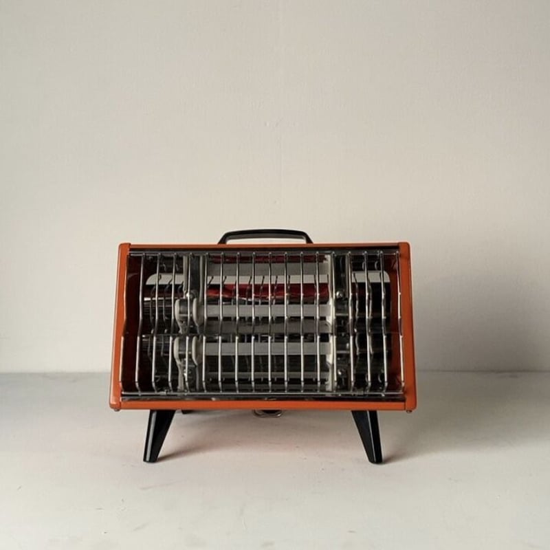 National ナショナル とても小さい電気ストーブ 幅約31cm オレンジ