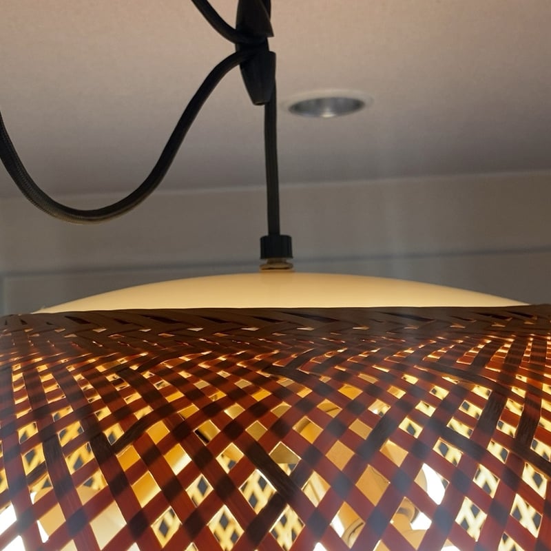 70'S 民藝 ヤマギワ 竹 ペンダントライト セット ジャパニーズモダン