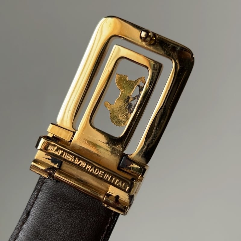 CELINE オールドセリーヌ 馬車金具 バックル レザーベルト