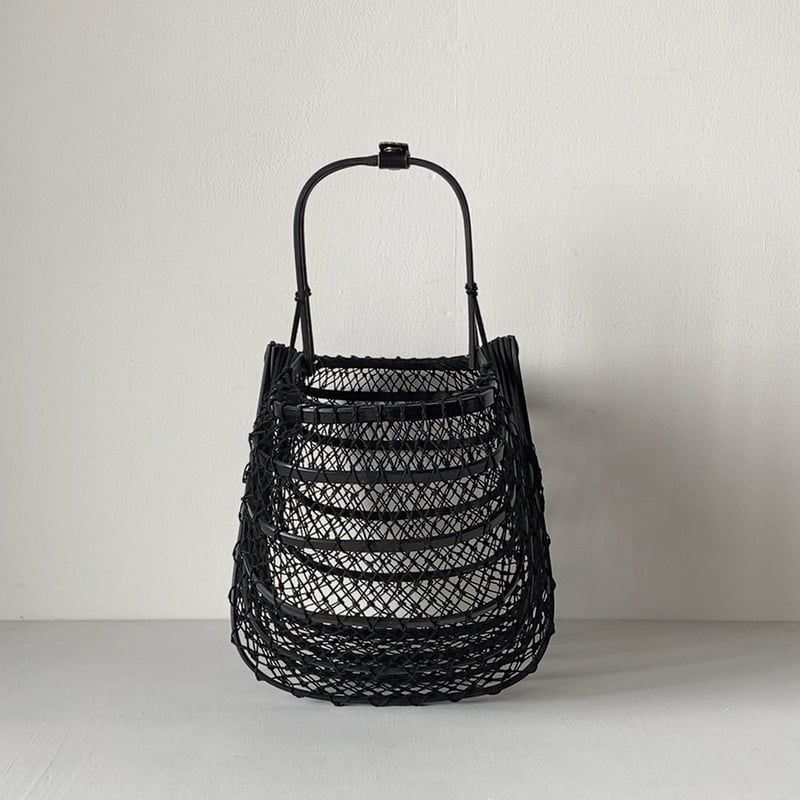 折りたたみかごバッグ ピーコックバッグ ヴィンテージ レトロ 竹