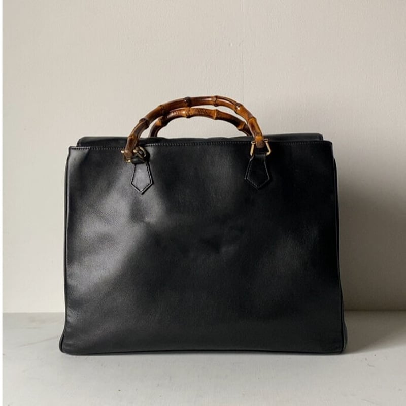 GUCCI オールドグッチ バンブーレザーバッグ 2wayショルダー付き