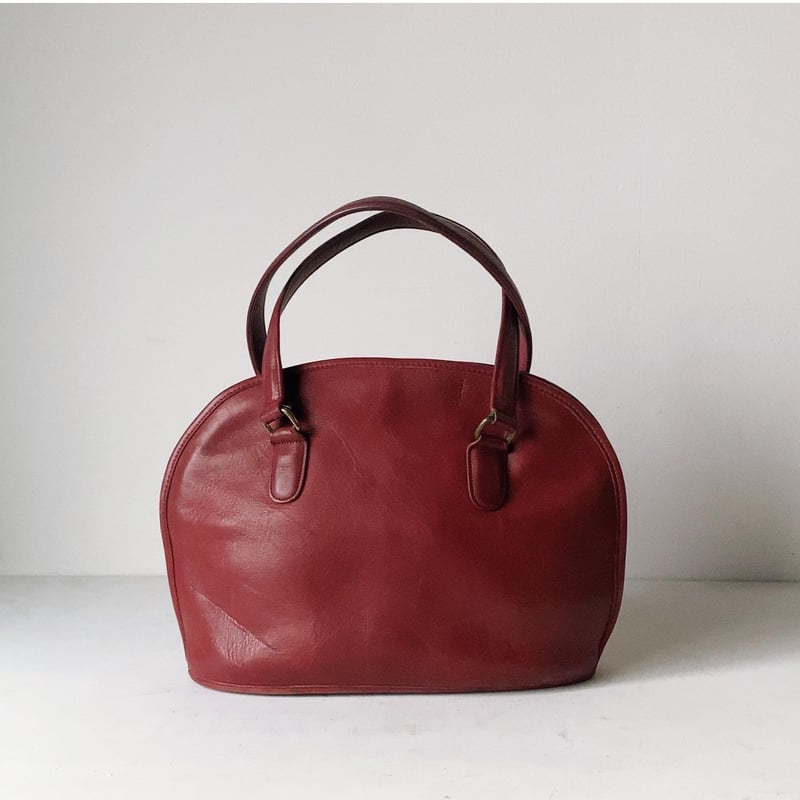 COACH 80s オールドコーチ レザーハンドバッグ 半円型 ファスナー開閉