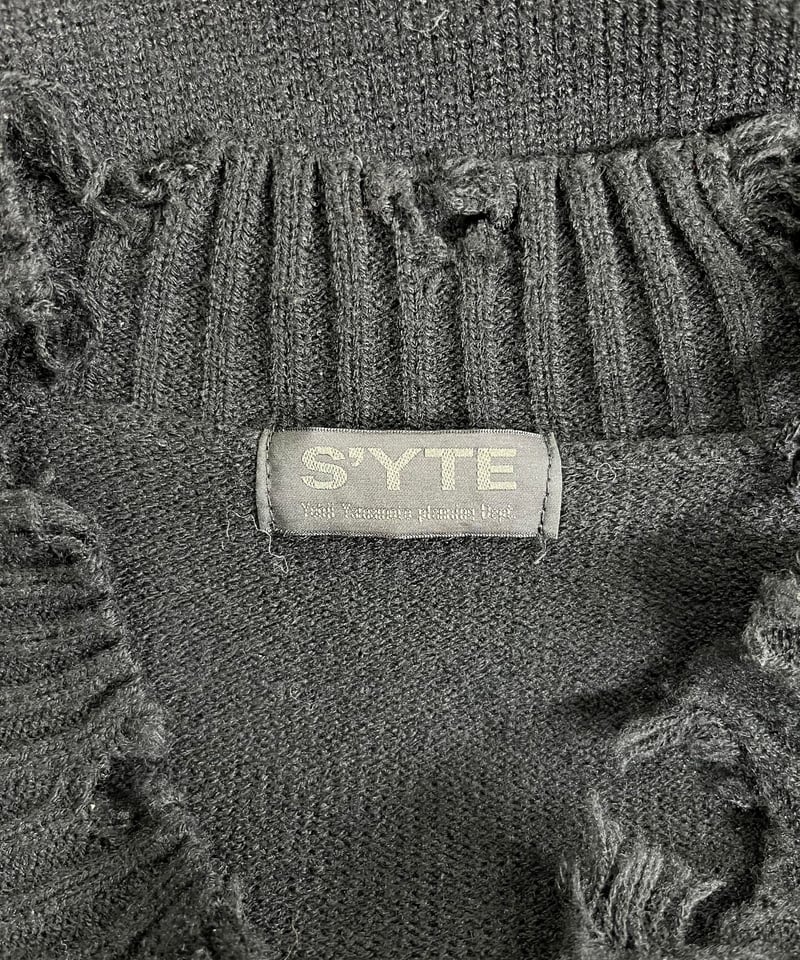 S'YTE yohji yamamoto ダメージ加工 Ⅴネックセーター（UM-K48-613