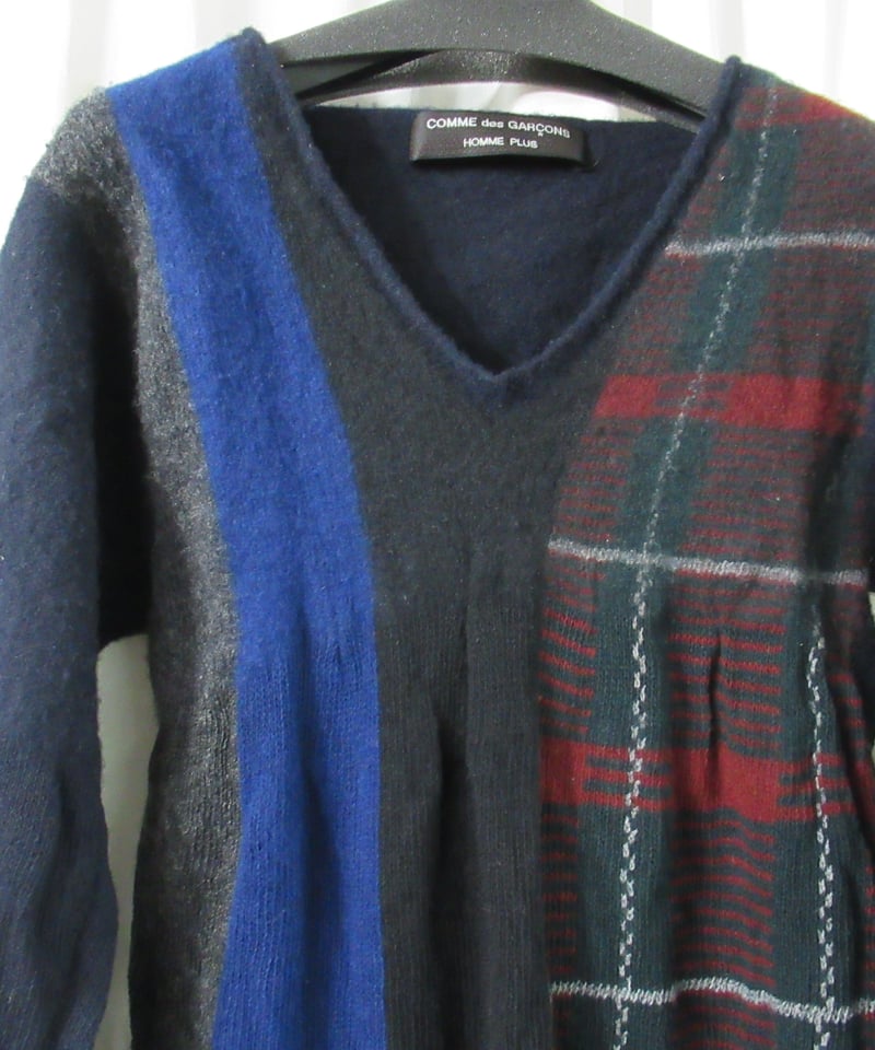 AD1994 COMME des GARCONS HOMME PLUS 縮絨 アーガイルニット