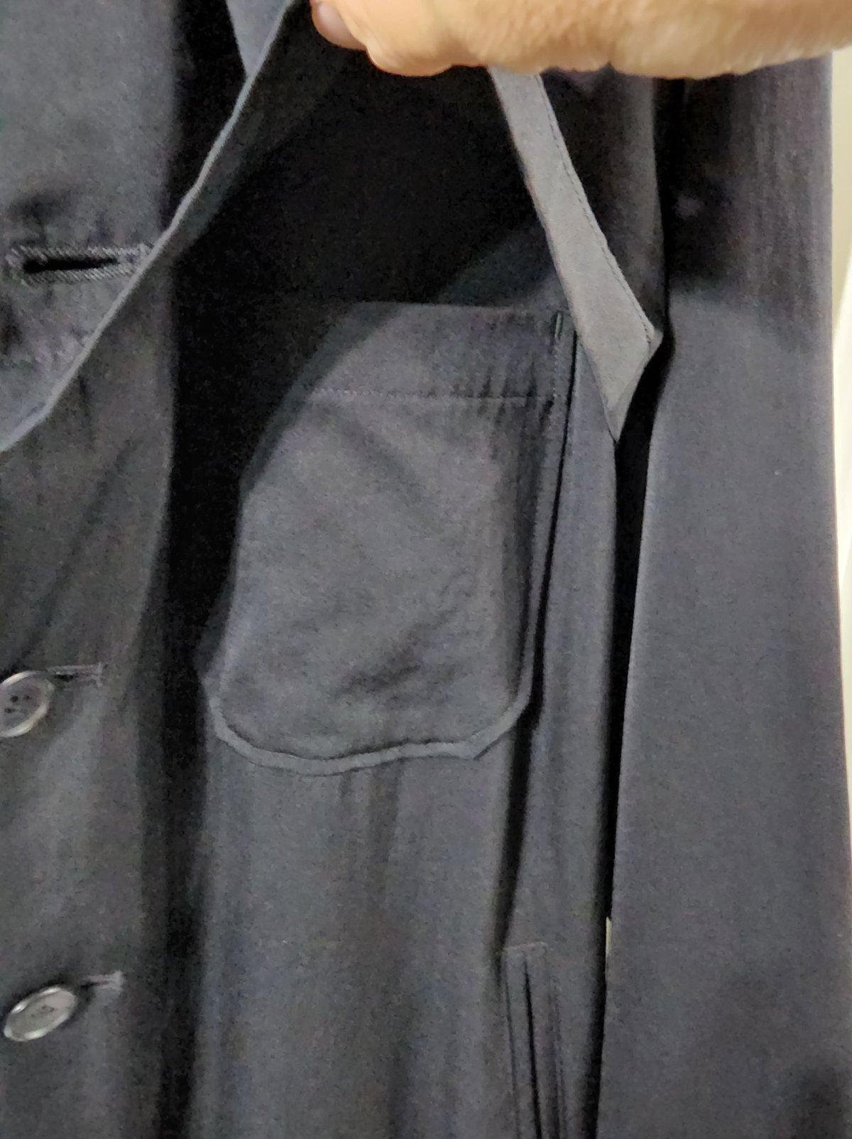 Y's for men yohji yamamoto 黒 ウールギャバジン デザインロングコー