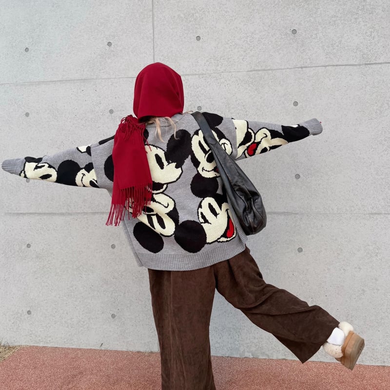 0378 【即納】♥️数量限定♥️mickey over cardigan/4カラー❤︎まいさ