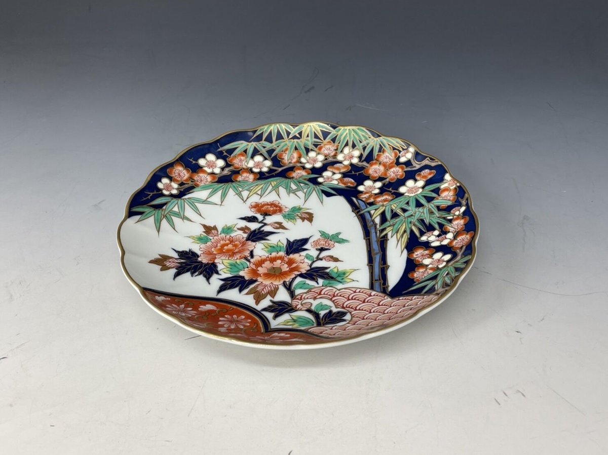 ささ赤梅 菊型皿 | 古川陶磁器ストア