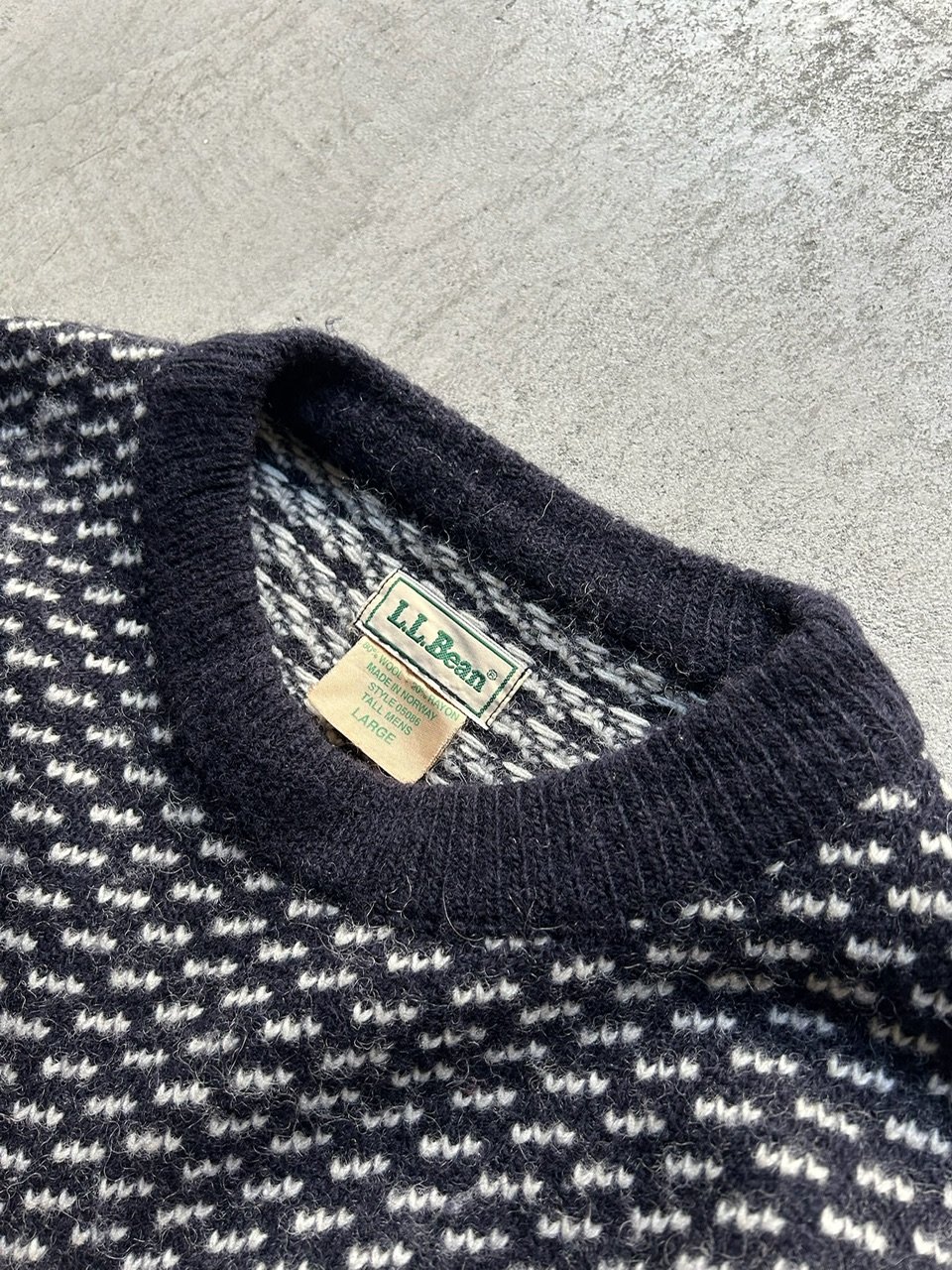 80s L.L.Bean birds eye knit sweater | sui & shara