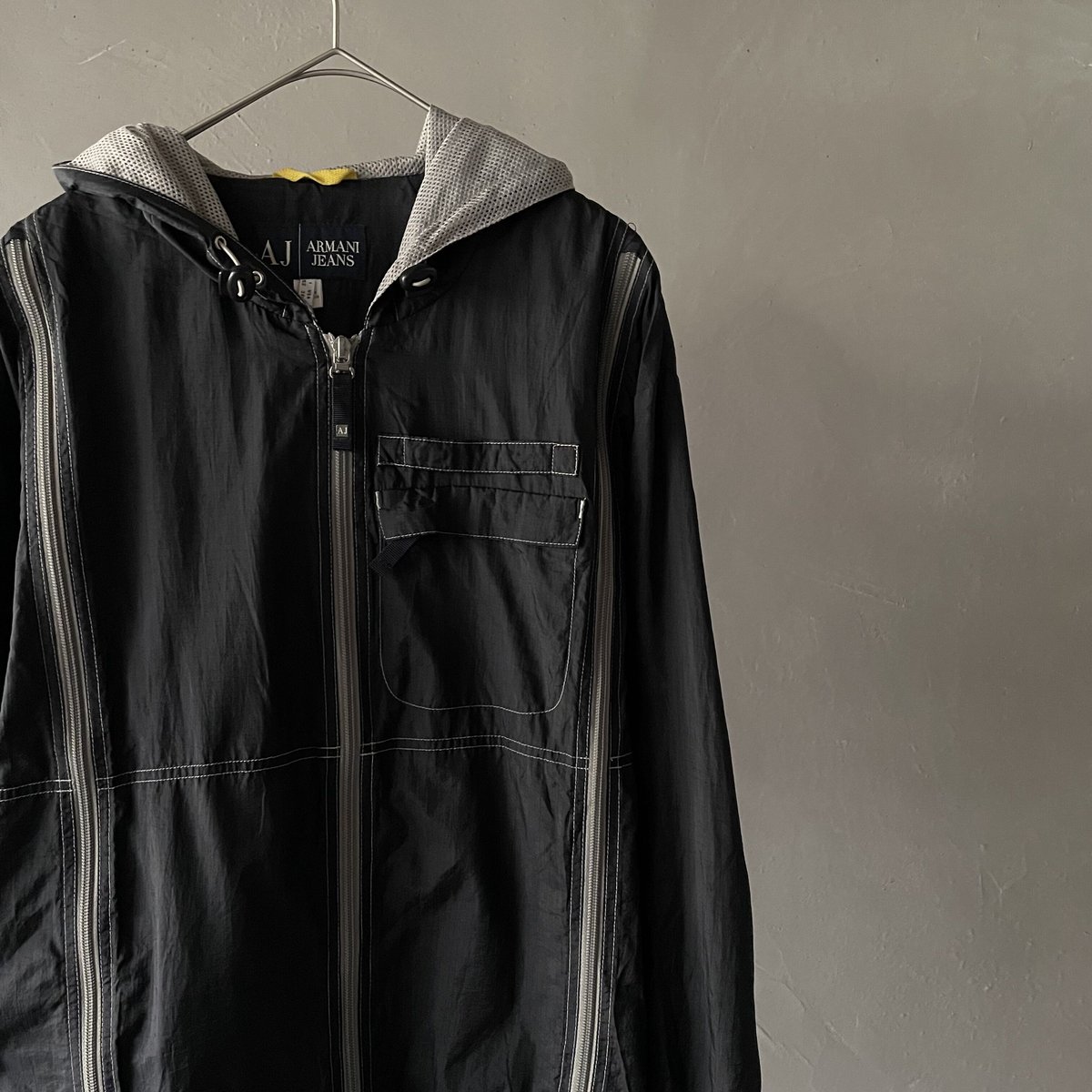 90s~ Armani Jeans design zip nylon foodie | sui